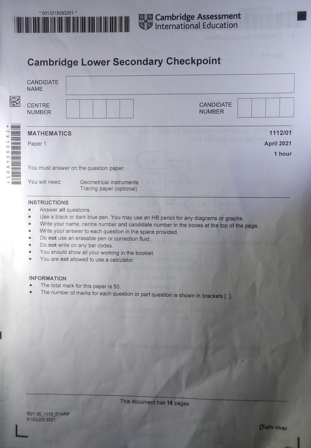 2021 checkpoint mathematics questions and solutions paper 1 edmaths