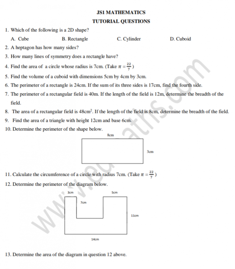 Literature In English Exam Questions For Jss1 First Term